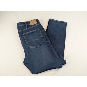 American Eagle Outfitters Slim Straight Airflex Jeans Mens 38x32 Dark Wash Denim